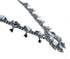 Navajo Genuine Sterling Silver White Buffalo Turquoise Squash Blossom Necklace Set JX127024